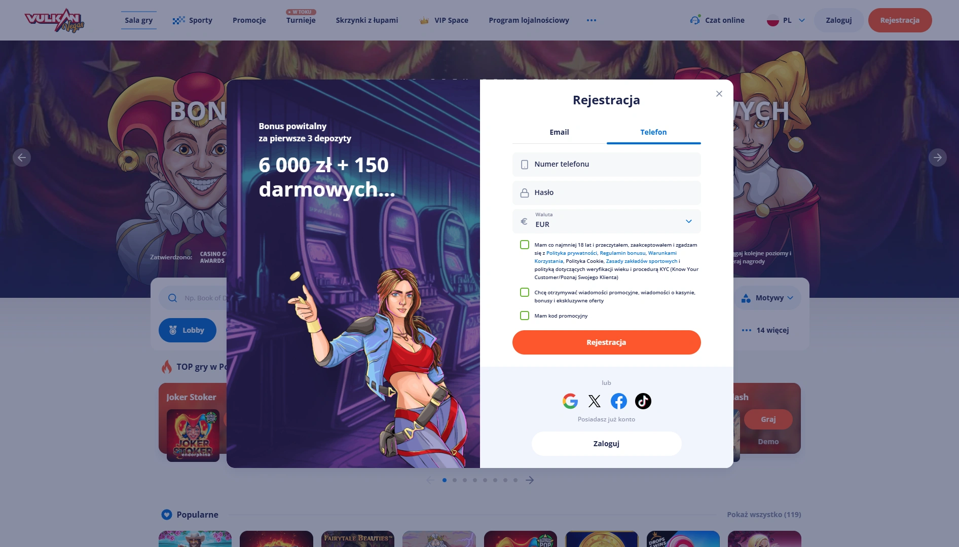 Rejestracja i logowanie w Vulkan Vegas online Rejestracja i logowanie w Vulkan Vegas online